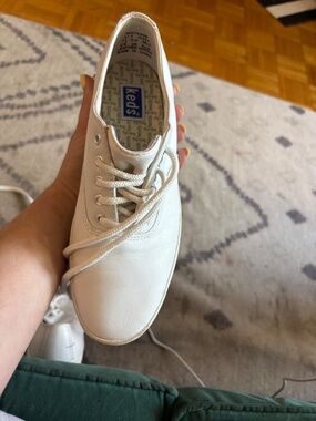 white leather keds * accepting offers